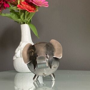 Vintage Silverplate Elephant Bank by Lunt